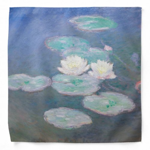 Claude Monet _ Water Lilies Evening Effect Bandana