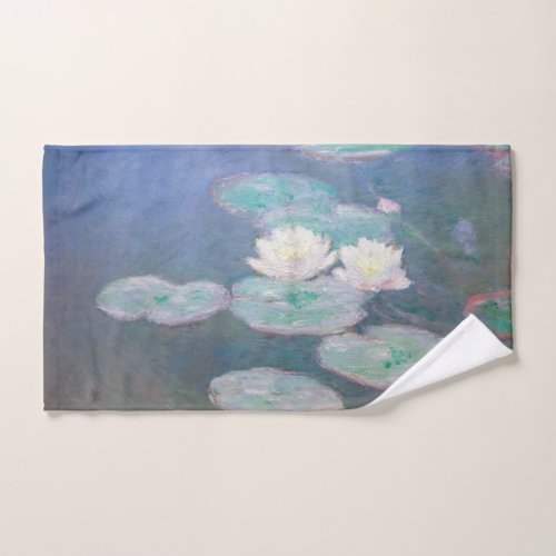 Claude Monet _ Water Lilies Evening Effect Bath Towel Set