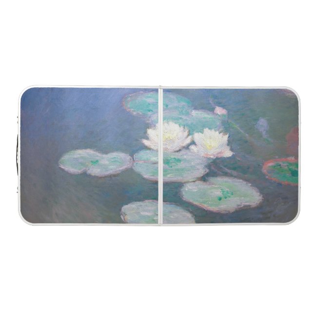 Claude Monet - Water Lilies, Evening Effect Beer Pong Table (Top)