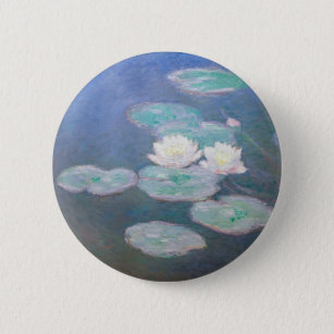 Claude Monet - Water Lilies, Evening Effect Button