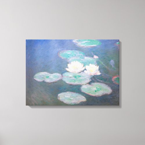 Claude Monet _ Water Lilies Evening Effect Canvas Print