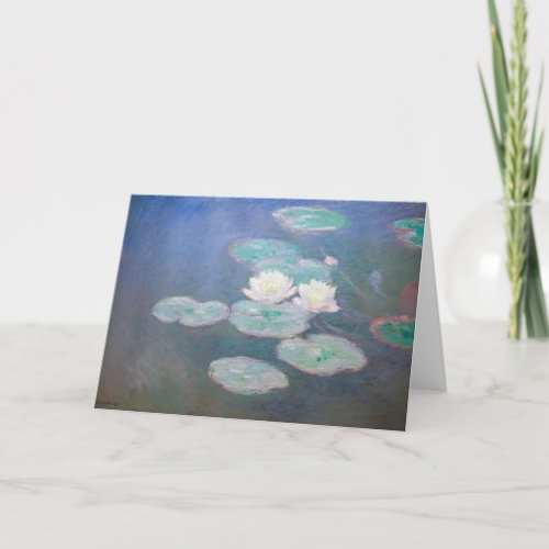 Claude Monet _ Water Lilies Evening Effect Card