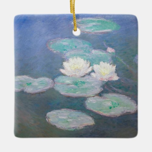 Claude Monet _ Water Lilies Evening Effect Ceramic Ornament