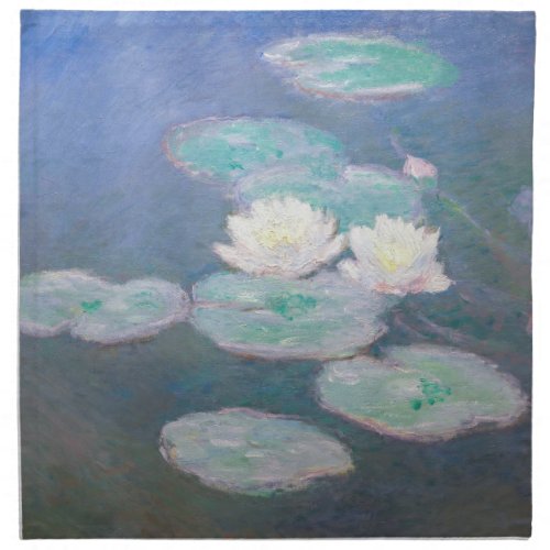 Claude Monet _ Water Lilies Evening Effect Cloth Napkin
