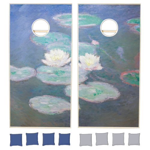 Claude Monet _ Water Lilies Evening Effect Cornhole Set
