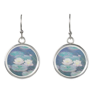 Claude Monet - Water Lilies, Evening Effect Earrings