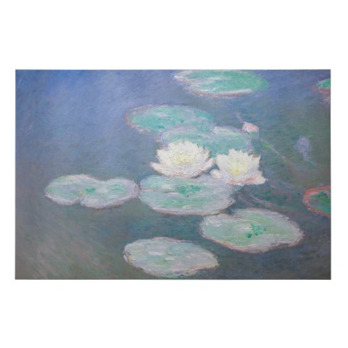 Claude Monet _ Water Lilies Evening Effect Faux Canvas Print