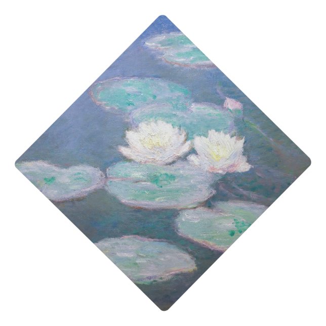 Claude Monet - Water Lilies, Evening Effect Graduation Cap Topper (Front)