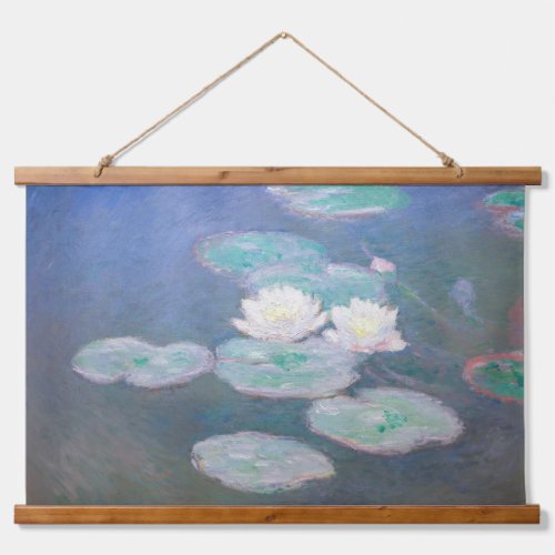 Claude Monet _ Water Lilies Evening Effect Hanging Tapestry