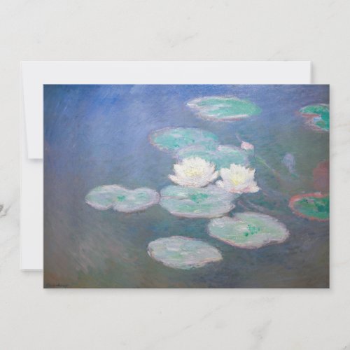 Claude Monet _ Water Lilies Evening Effect Invitation