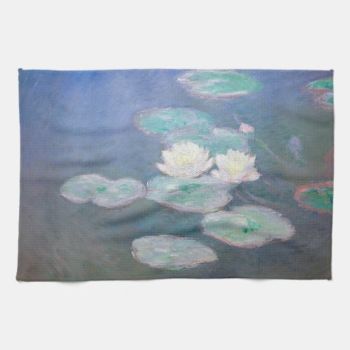 Claude Monet _ Water Lilies Evening Effect Kitchen Towel