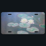 Claude Monet - Water Lilies, Evening Effect License Plate<br><div class="desc">Water Lilies,  Evening Effect / Nympheas,  Effet du soir - Claude Monet,  Oil on Canvas,  1897</div>
