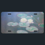 Claude Monet - Water Lilies, Evening Effect License Plate<br><div class="desc">Water Lilies,  Evening Effect / Nympheas,  Effet du soir - Claude Monet,  Oil on Canvas,  1897</div>