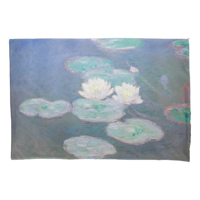 Claude Monet - Water Lilies, Evening Effect Pillow Case (Front)