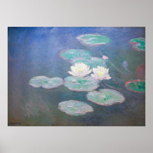 Claude Monet _ Water Lilies Evening Effect Poster
