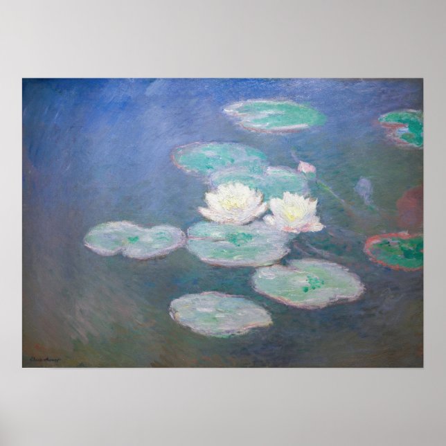 Claude Monet - Water Lilies, Evening Effect Poster (Front)
