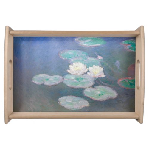 Claude Monet _ Water Lilies Evening Effect Serving Tray