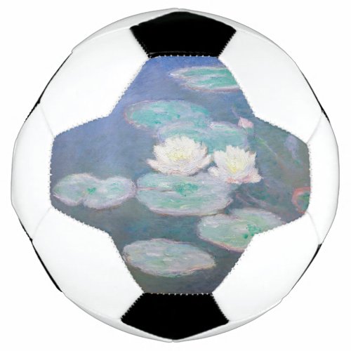 Claude Monet _ Water Lilies Evening Effect Soccer Ball