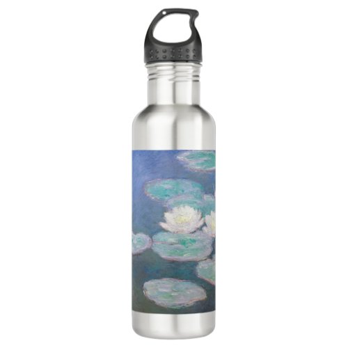 Claude Monet _ Water Lilies Evening Effect Stainless Steel Water Bottle
