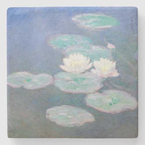 Claude Monet _ Water Lilies Evening Effect Stone Coaster