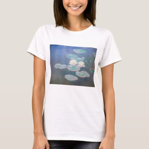 Claude Monet _ Water Lilies Evening Effect T_Shirt