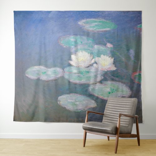 Claude Monet _ Water Lilies Evening Effect Tapestry