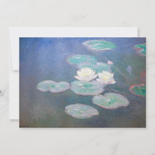 Claude Monet _ Water Lilies Evening Effect Thank You Card