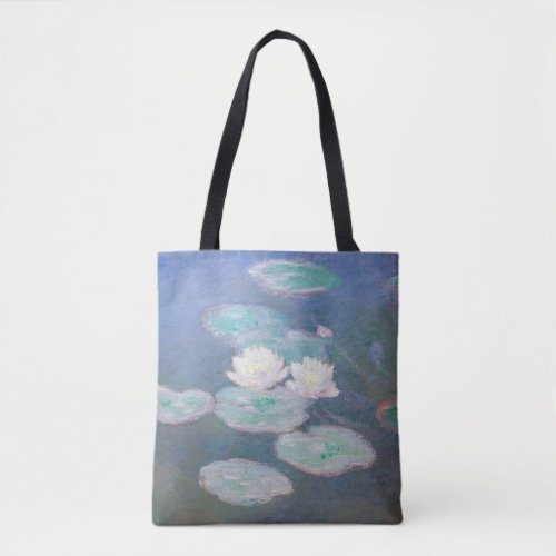 Claude Monet _ Water Lilies Evening Effect Tote Bag