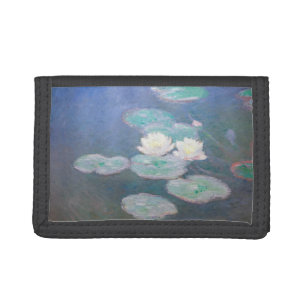 Claude Monet - Water Lilies, Evening Effect Tri-fold Wallet