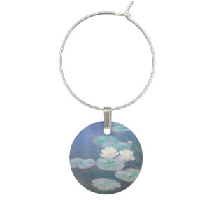 Claude Monet - Water Lilies, Evening Effect Wine Charm