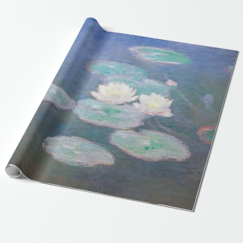 Claude Monet _ Water Lilies Evening Effect Wrapping Paper