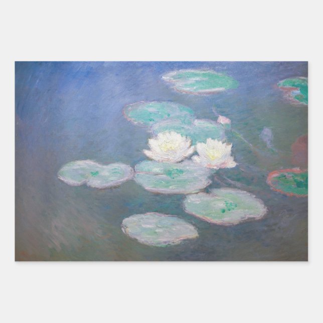 Claude Monet - Water Lilies, Evening Effect Wrapping Paper Sheets (Front)