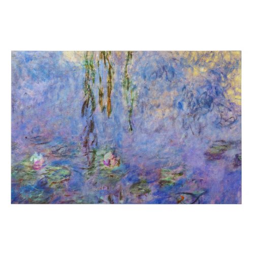 Claude Monet _ Water Lilies Faux Canvas Print