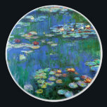 Claude Monet Water Lilies Fine Art Ceramic Knob<br><div class="desc">Water Lilies is a beautiful Impressionism style flower painting created by French Impressionist artist,  Claude Monet,  in 1916,  showing one of hundreds of his water lily pond paintings from his home in Giverny,  France</div>