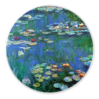 Claude Monet Water Lilies Fine Art Ceramic Knob by monetart at Zazzle