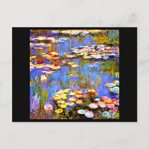 Claude Monet Water Lilies Fine Art Postcard