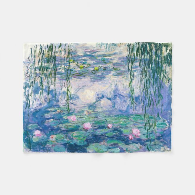 CLAUDE MONET - Water lilies Fleece Blanket (Front (Horizontal))