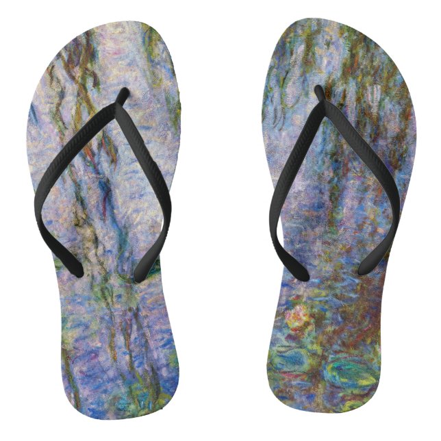 Claude Monet - Water Lilies Flip Flops (Footbed)