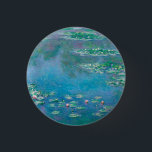 Claude Monet. Water Lilies. French impressionism Button<br><div class="desc">Claude Monet "Water Lilies" button.</div>