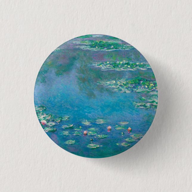 Claude Monet. Water Lilies. French impressionism Button (Front)