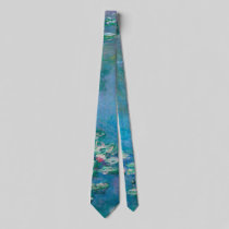 Claude Monet. Water Lilies. French impressionism Neck Tie