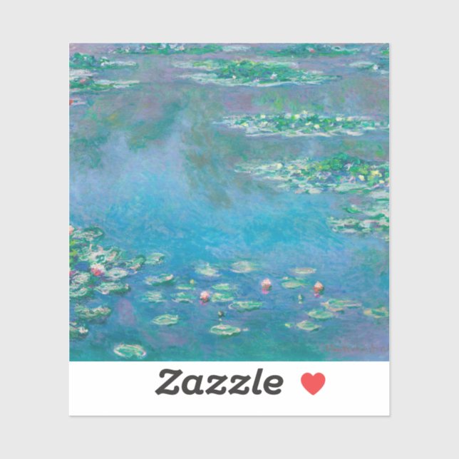 Claude Monet. Water Lilies. French impressionism Sticker (Sheet)