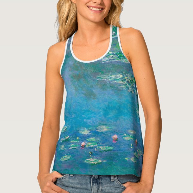 Claude Monet. Water Lilies. French impressionism Tank Top (Front)