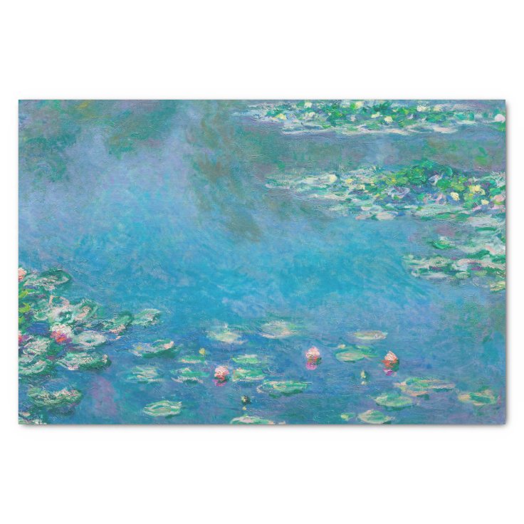 Claude Monet. Water Lilies. French impressionism Tissue Paper | Zazzle