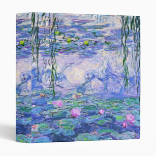 Claude Monet Water Lilies French Impressionist Art 3 Ring Binder