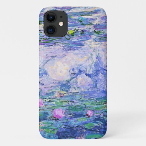 Claude Monet Water Lilies French Impressionist Art iPhone 11 Case