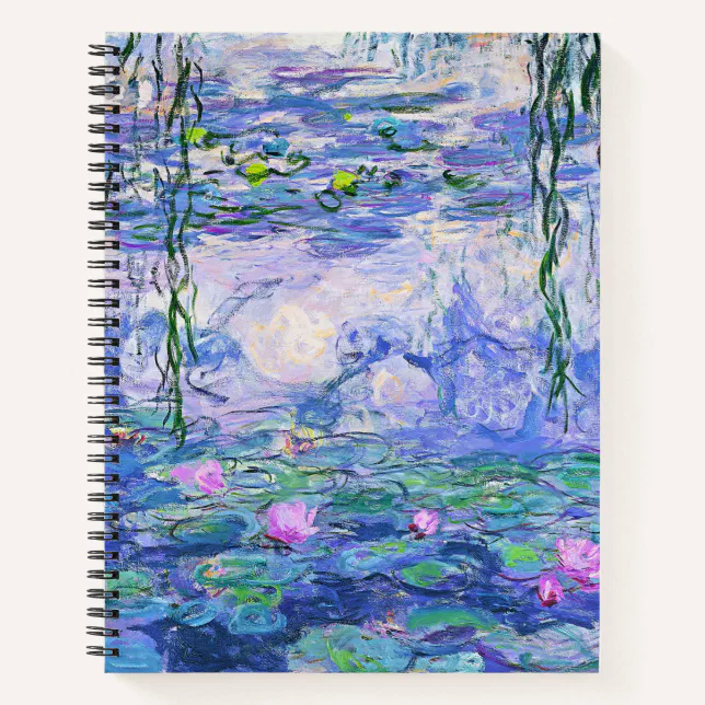 Claude Monet Water Lilies French Impressionist Art Notebook | Zazzle