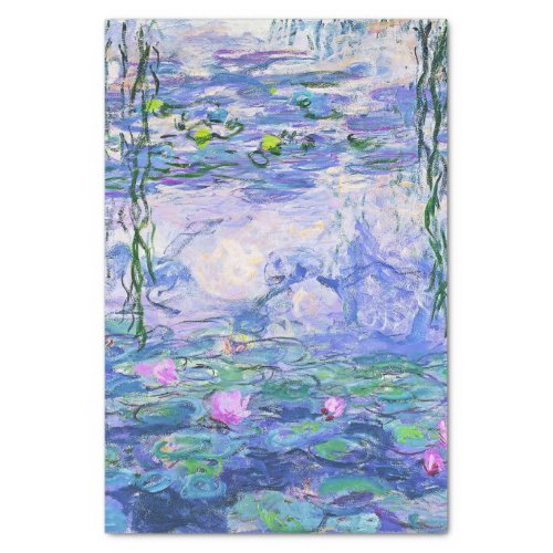 Claude Monet Water Lilies French Impressionist Art Tissue Paper