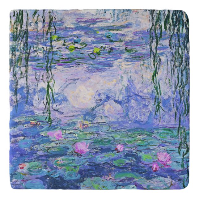 Claude Monet Water Lilies French Impressionist Art Trivet (Front)
