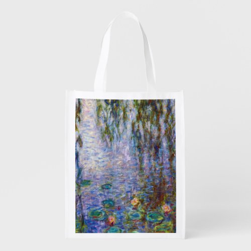 Claude Monet _ Water Lilies Grocery Bag